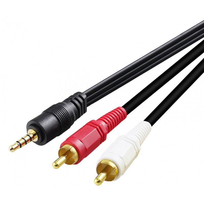 Câble Audio Jack vers 2 RCA 1.5M