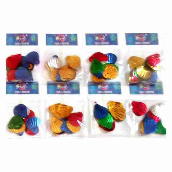 Sachet coquille multicolore