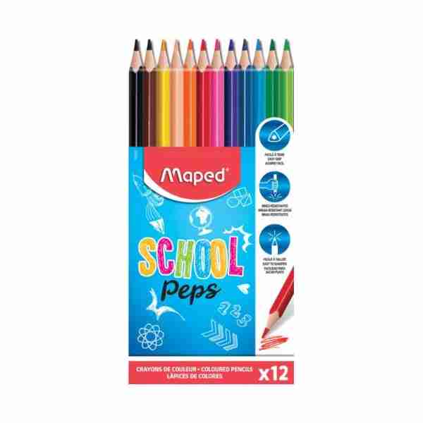 CRAYONS COULEUR de 12 x 18 cm School Peps Maped