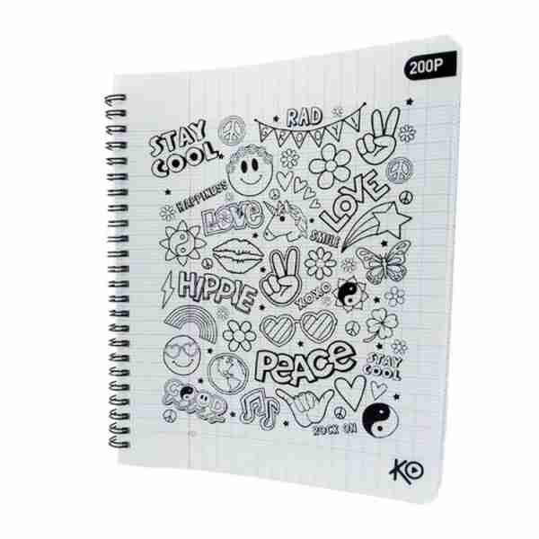 Cahier Wiro 200P 17x22cm Fantaisie 70g KO