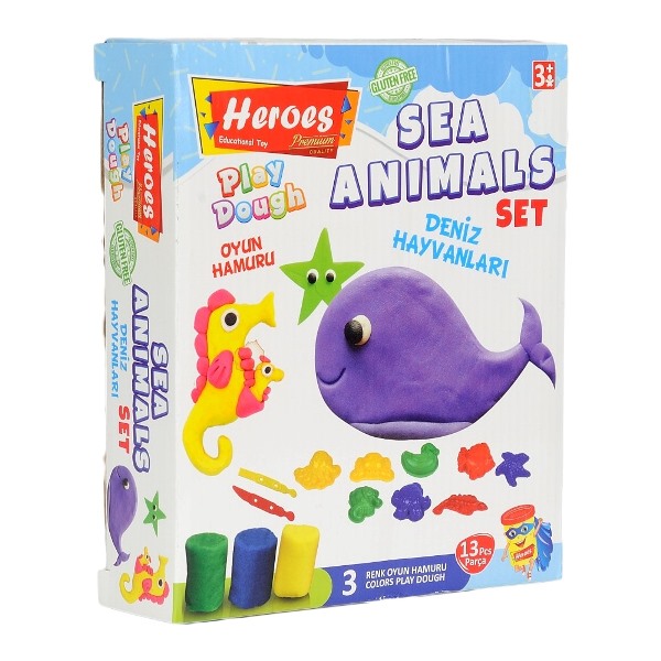 Set Pâte à Modeler Sea Animals 13 pièces Heroes