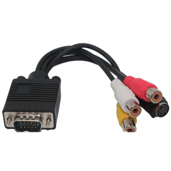 CÃ¢ble VGA To 3RCA   1DVI